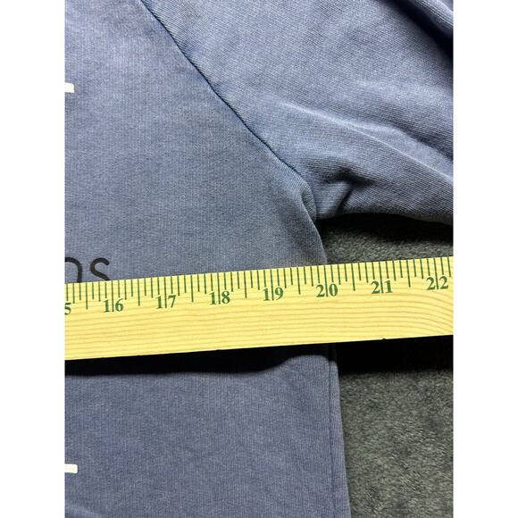 Calvin Klein Jeans Size Large Blue White Logo Long Sleeve Womens Sweater - Picture 3 of 5